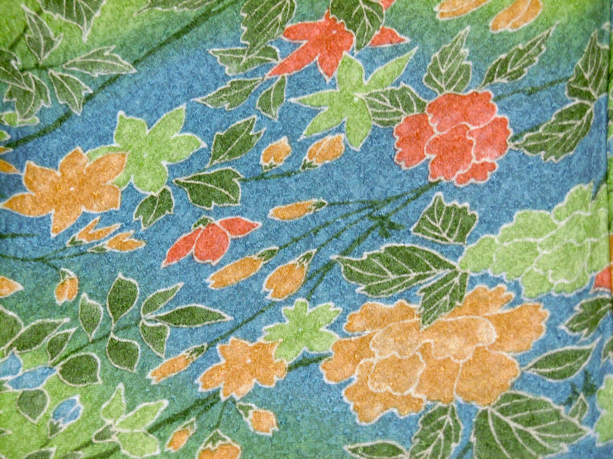 (03) Ljusgrön, blommor,Furisode - Image 10