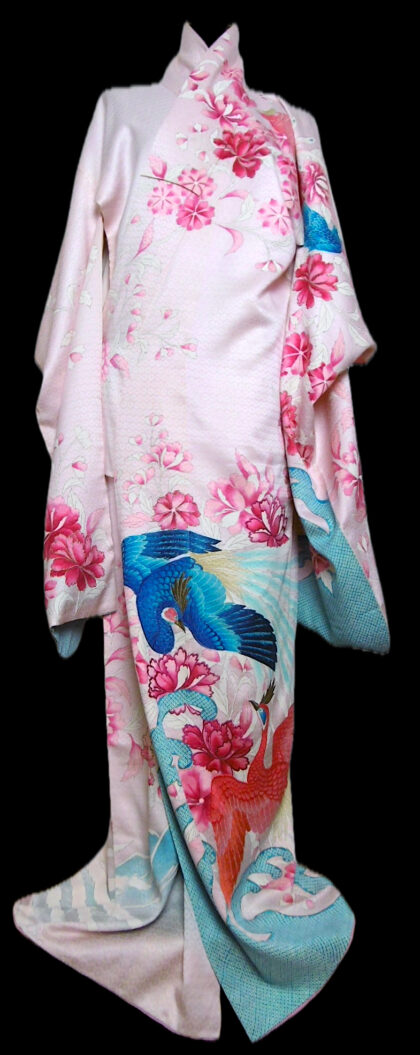 (24)Fågel, Broderi,Furisode