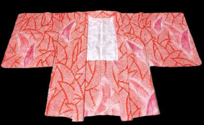 Haori (02)ljusa rosa,orange,Shibori
