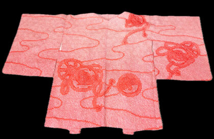 Haori (08)orange,Shibori