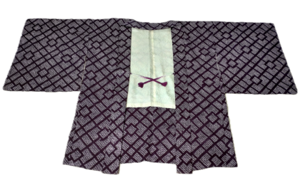 Haori (09)Lila,Geometri,Shibori
