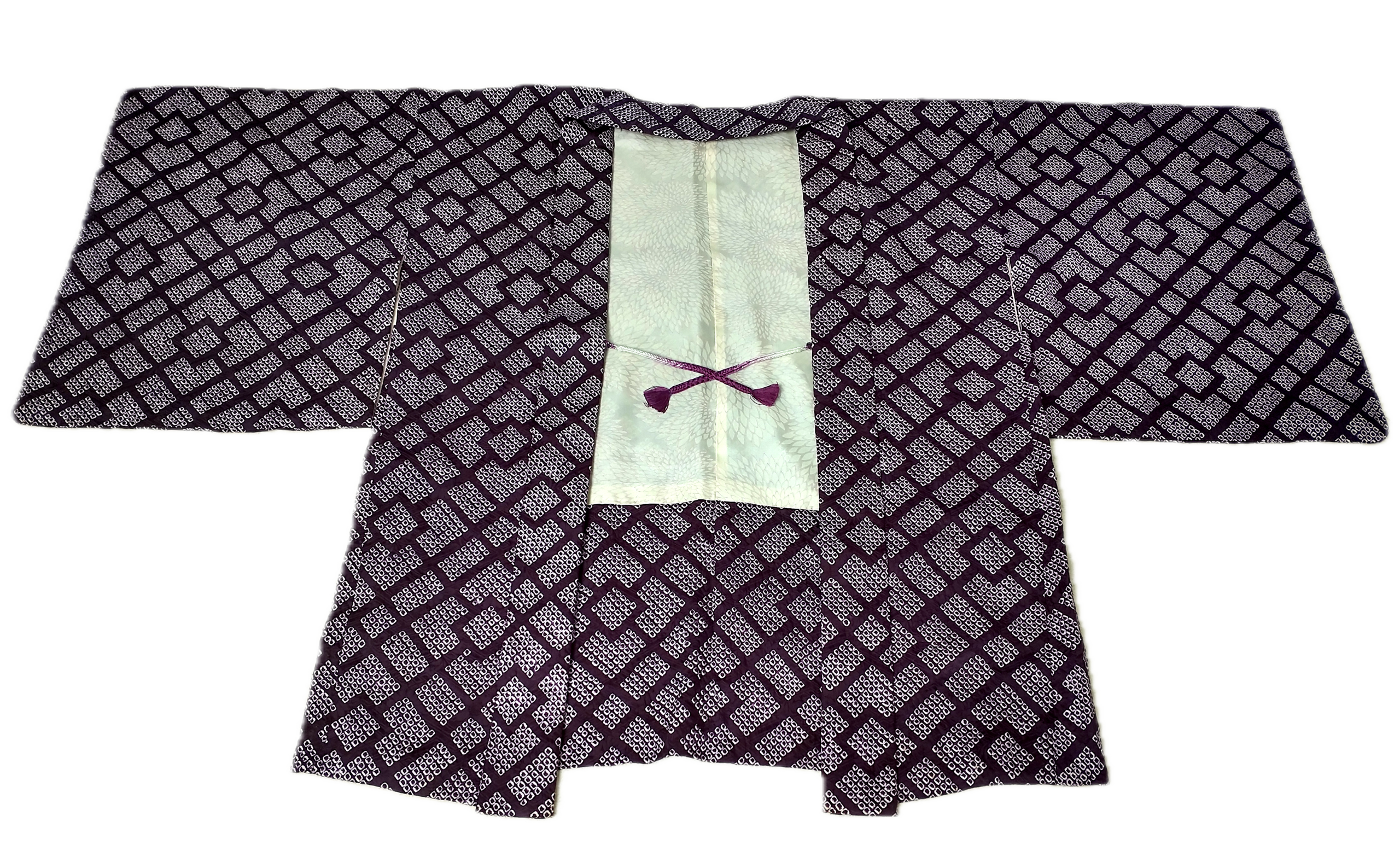 Haori (04)Lila,Geometri,Shibori