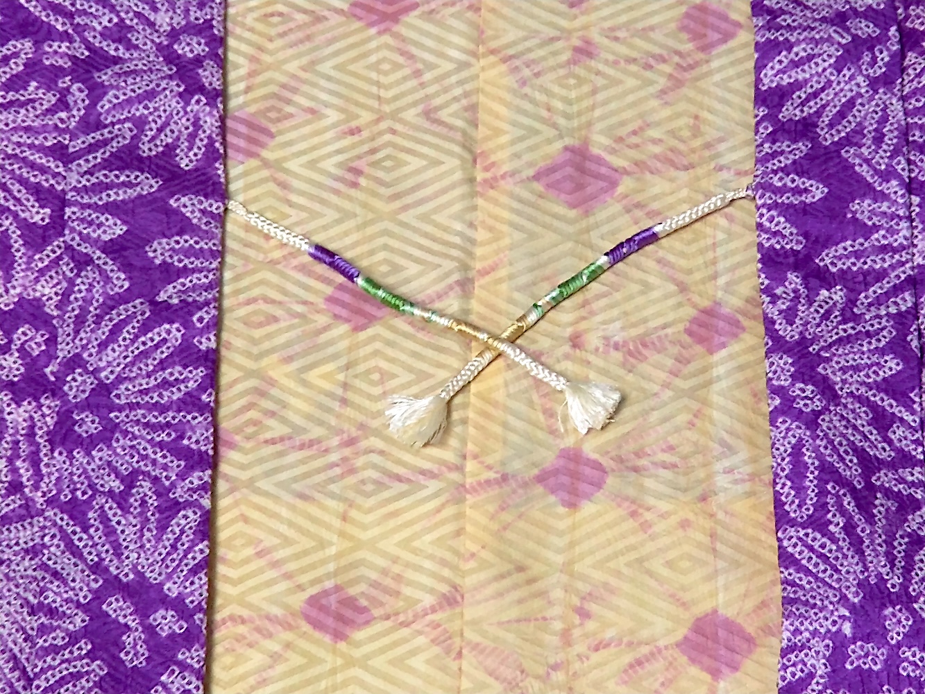 Haori (12)lila,blommor,Shibori - Image 4