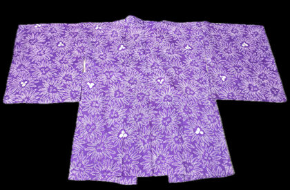 Haori (12)lila,blommor,Shibori
