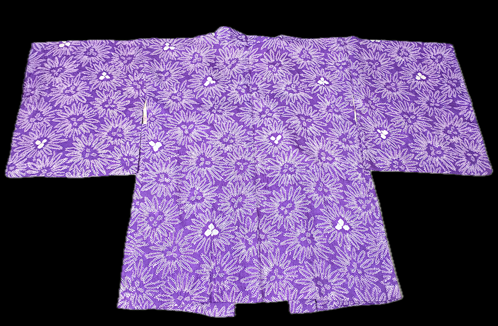 Haori (12)lila,blommor,Shibori